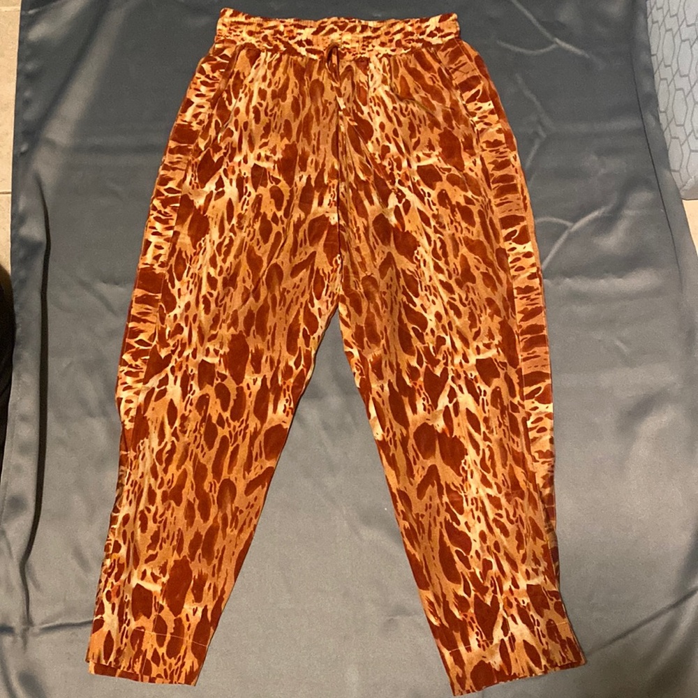TRUCKER women  pant 100 % silk size small